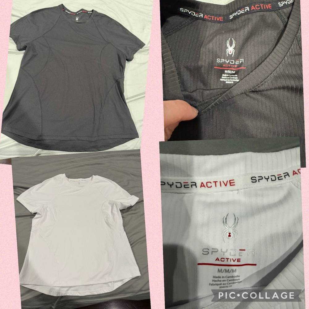 Spyder Active Black and White T-Shirts